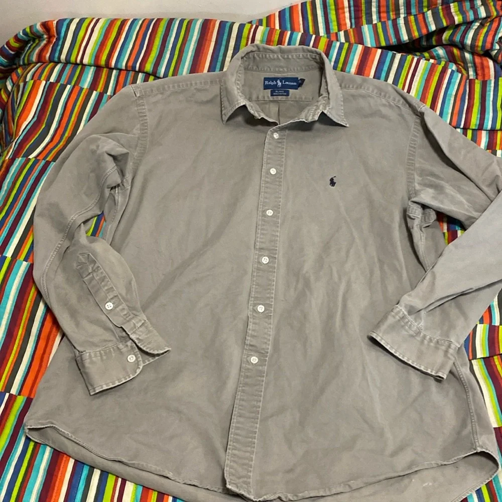 Polo Ralph Lauren, long sleeve Blake Size large, beige embroidered logo